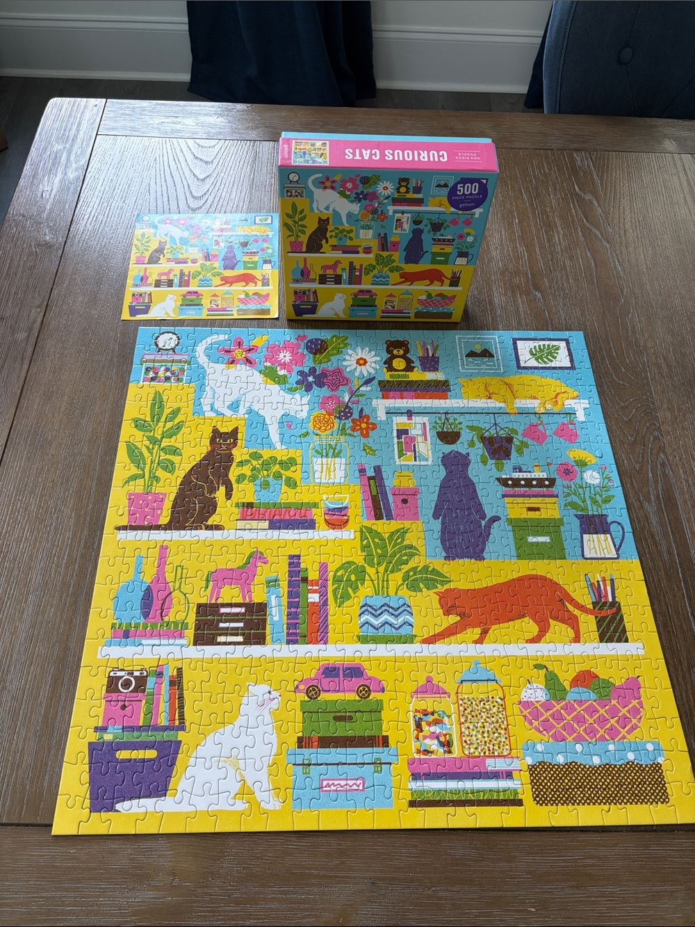 Galison 500-Piece Jigsaw Puzzle - Curious Cats